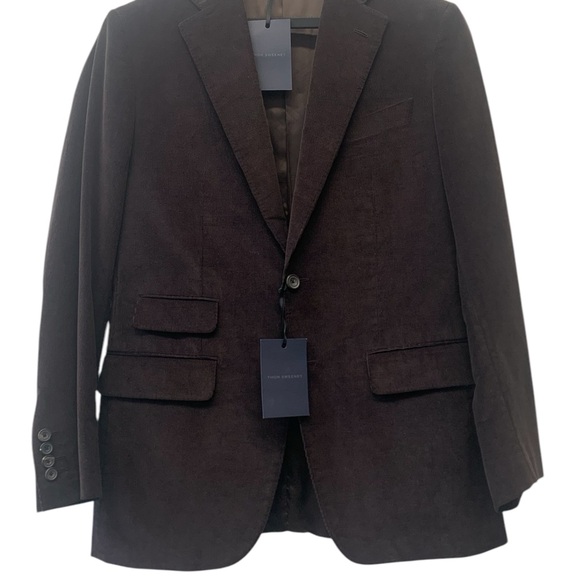 Brand New Thom Sweeney Wool Corduroy Deep Brown Suit Jacket size 50 / M - Picture 6 of 11